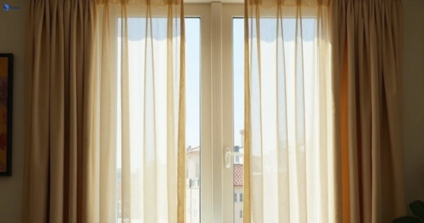 Dusty and dull curtains in maidstone-vic before steam cleaning